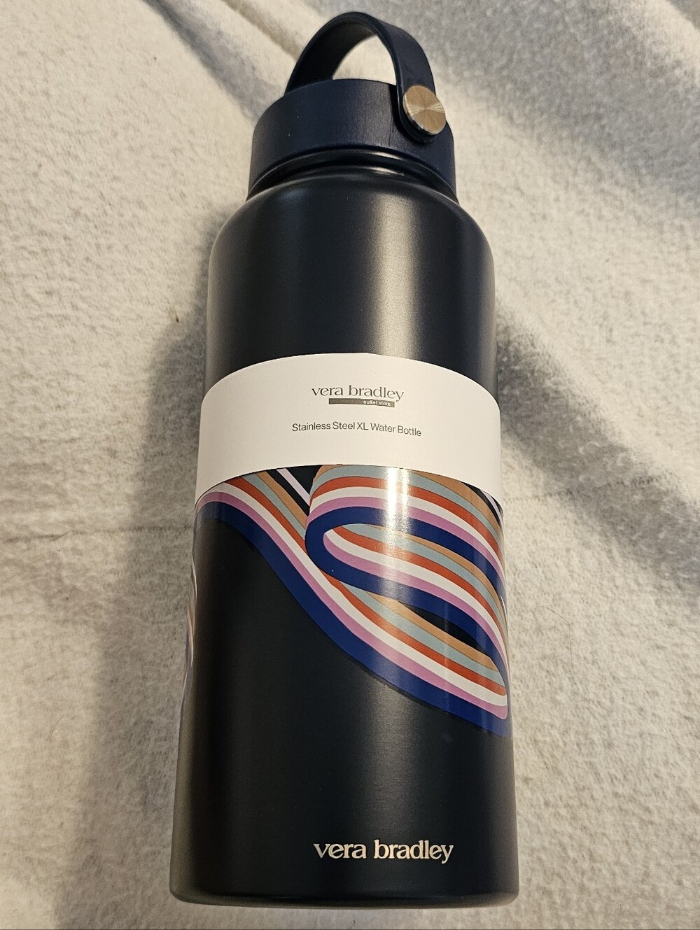 Vera Bradley Retro Ribbons Outlet Stainless Steel XL Water Bottle